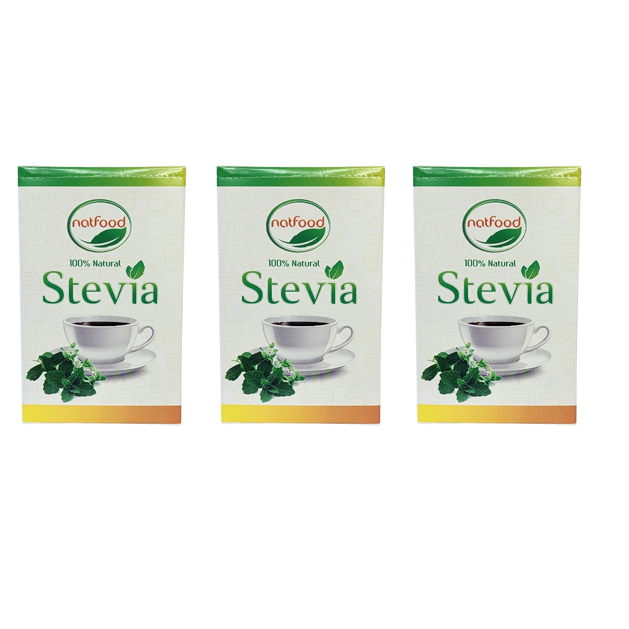 Natfood Pack 3 Stevia Endulzante Natural Sachet 50 Unidades