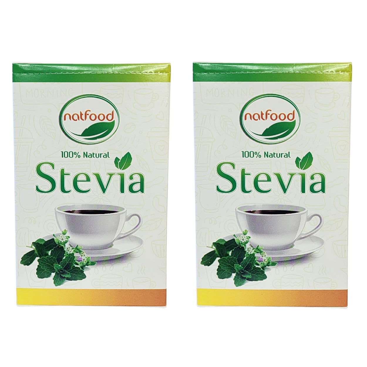 Natfood Pack 2 Stevia Endulzante Natural Sachet 50 Unidades