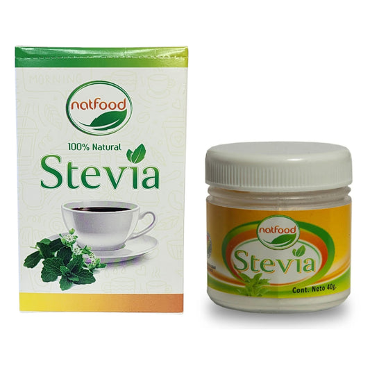 Natfood Pack Stevia Natural 40gr +Sachet 50 Unidades