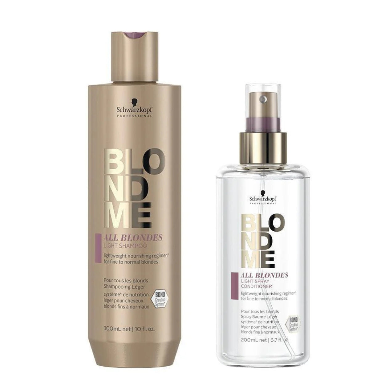 Schwarzkopf Kit Shampoo+Spray Acondicionador Blondme Light