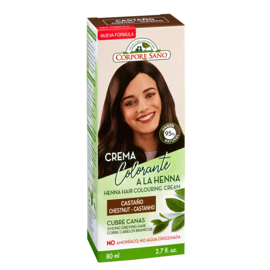 Corpore Sano Crema Colorante Henna Semipermanente Castaño