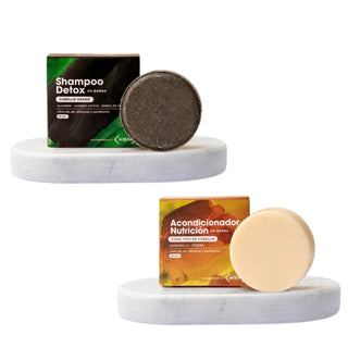 Pack Barra Shampoo Detox Alumbre + Acondicionador Hbm