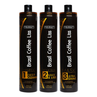 Mar Beauty Kit Alisado Brasil Coffee Liss 3 Pasos 1000ml