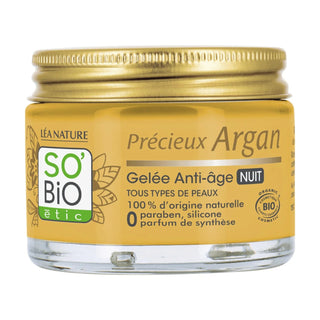 Gel Anti-age Noche So Bio Argan, Pieles Normales Y Secas