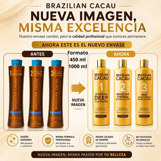 Mar Beauty Kit Alisado Brazilian Cacau 3 Pasos 450 ml