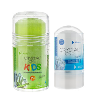 Pack Desodorante Crystal One Kids Aloe Vera + Original 60 Gr