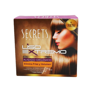 Kit Alisado Organico Liso Extremo De 3 Pasos Secrets Brasil