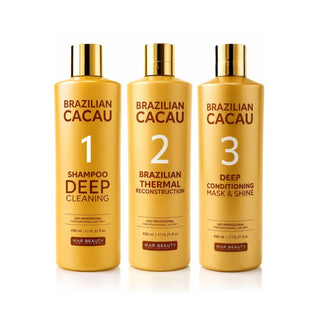 Mar Beauty Kit Alisado Brazilian Cacau 3 Pasos 450 ml