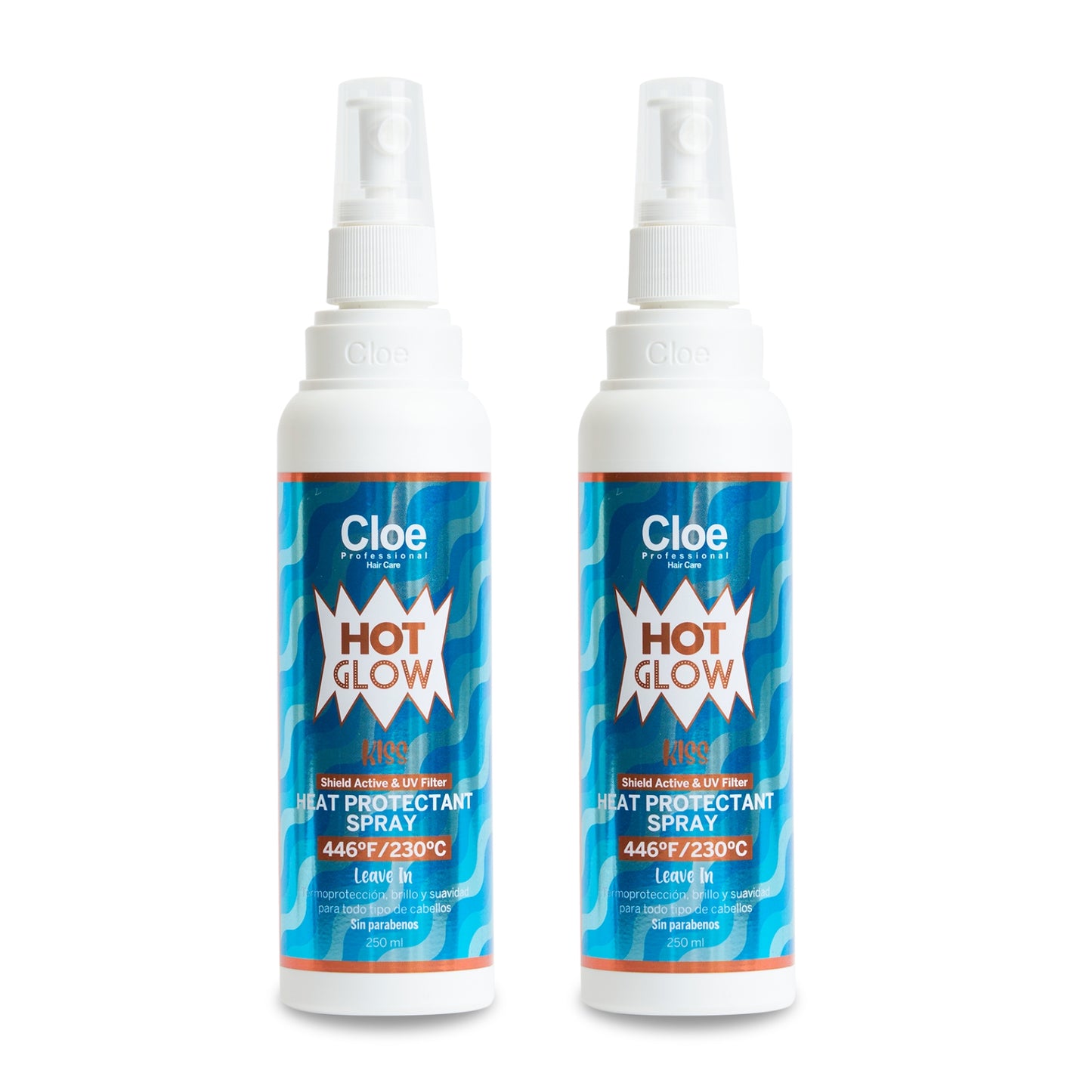 Cloe Pack 2 Protector Termico Hot Glow Kiss 250ml