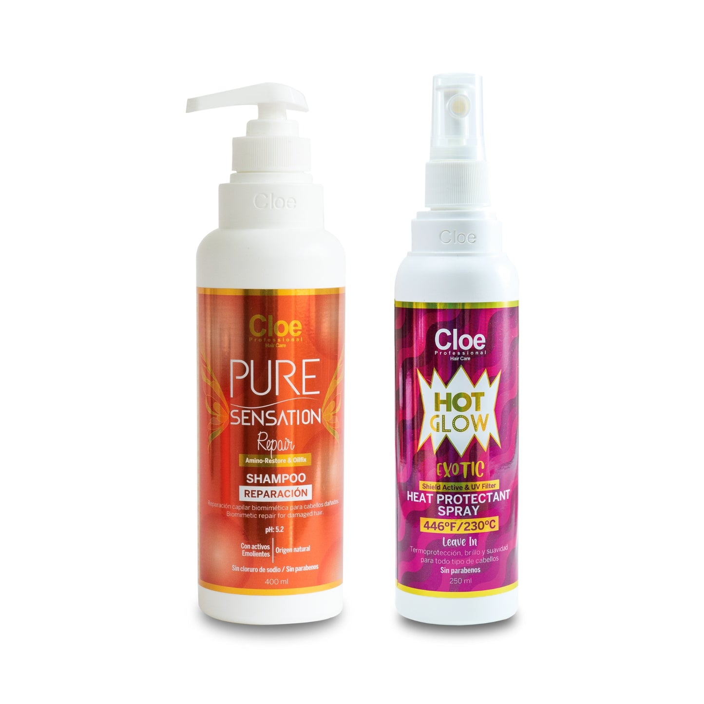 Cloe Pack Shampoo Repair+ Protector Termico Exotic